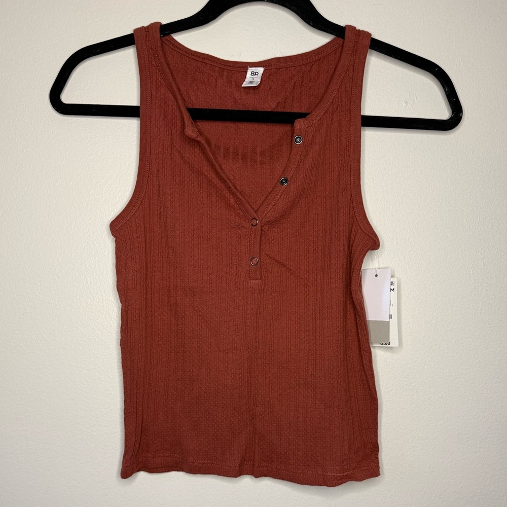 BP Nordstrom Textured Henley Tank Top